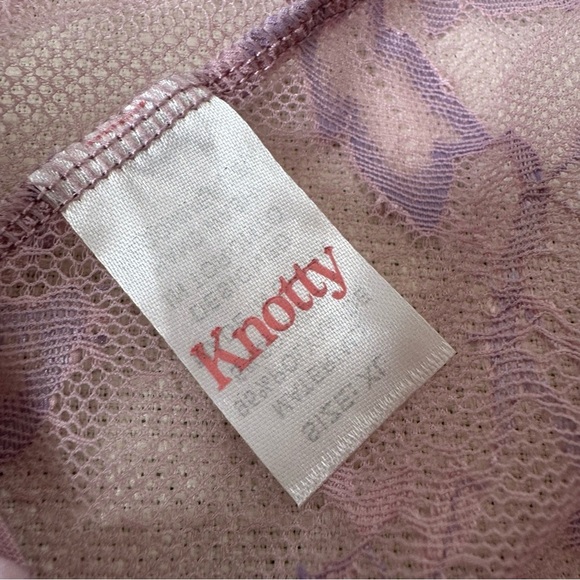 Purple Lace Bikini Panties with Scalloped Trim Size XL from Knotty Knickers NWT - Picture 4 of 10